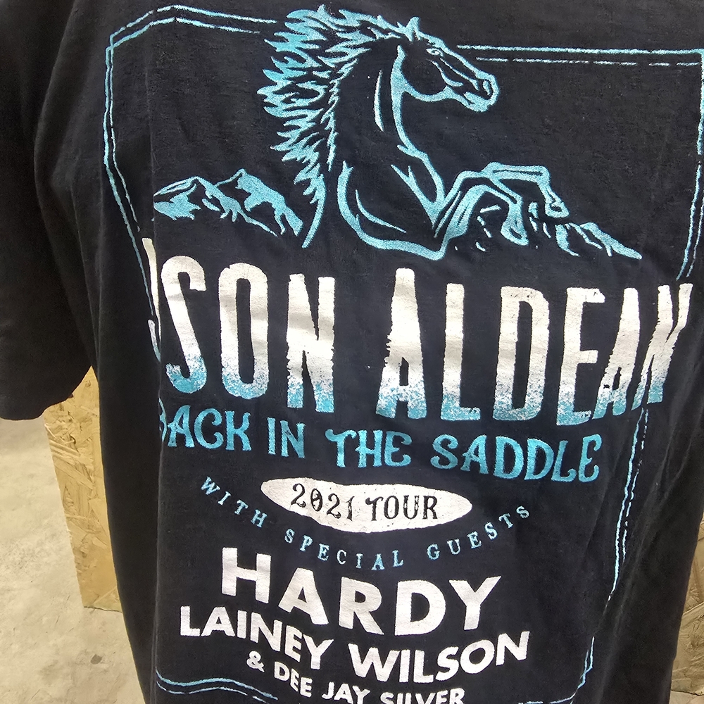 Jason Aldean 2021 " Back In The Saddle" Tour Shirt XL